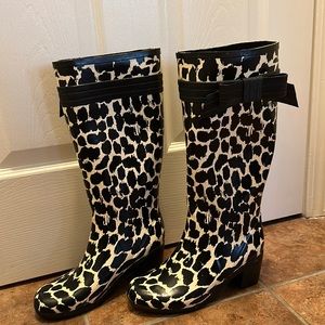 Kate spade size 8 rain boots with bow